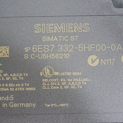 Siemens S7-300 SM332 6ES7332-5HF00-0AB0 6ES7 332-5HF00-0AB0