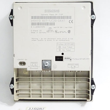 Siemens Panel OP7-DP 6AV3607-1JC20-0AX1 6AV3 607-1JC20-0AX1 - Maranos.de