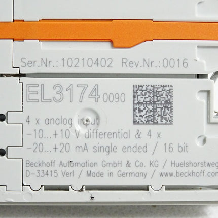 Beckhoff EL3174 0090 analoge Eingangsklemme - Maranos.de