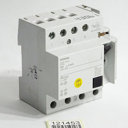 Siemens FI-Schutzschalter 5SM3346-6 RCCB 63A