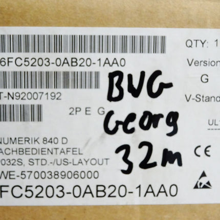 Siemens Sinumerik 840D Flachbedientafel 6FC5203-0AB20-1AA0 Converter 77-964-2300