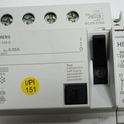 Siemens FI-Schutzschalter 5SM3346-6 RCCB 63A