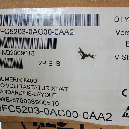 Siemens Sinumerik 840D CNC-Volltastatur 6FC5203-0AC00-0AA2 Version B / Neu OVP