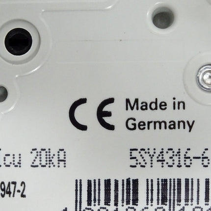 Siemens Leitungsschutzschalter 5SY43 MCB B16 5SY4316-6