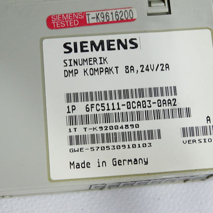 Siemens Sinumerik DMP Kompakt 8A 24V/2A 6FC5111-0CA03-0AA2 Version A