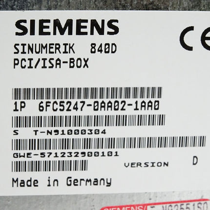 Siemens Sinumerik 840D PCI/ISA-Box 6FC5247-0AA02-1AA0 / Neu