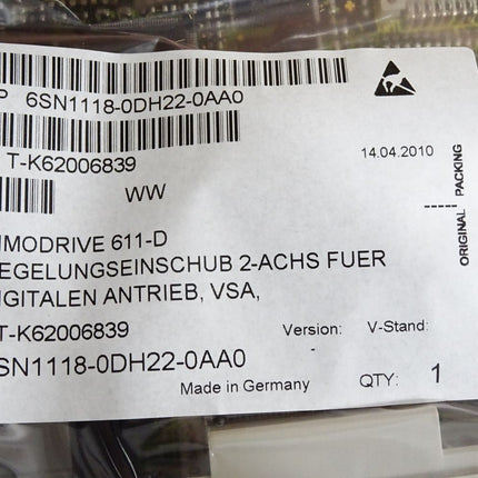 Simodrive 611D Regelungseinschub 6SN1118-0DH22-0AA0 / Neu OVP