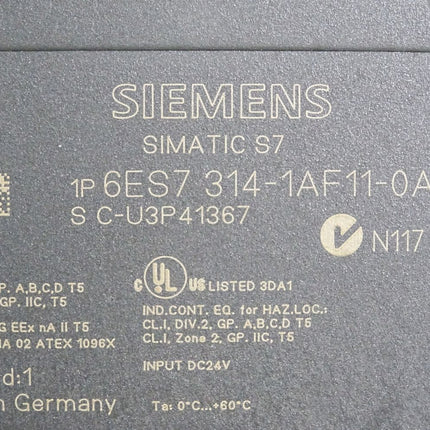 Siemens 6ES7314-1AF11-0AB0 6ES7 314-1AF11-0AB0 - Maranos.de