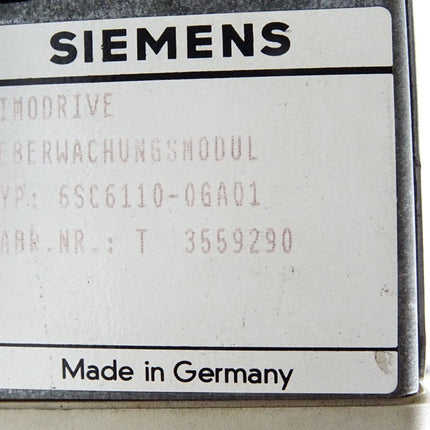 Siemens Simodrive Überwachungsmodul 6SC6110-0GA01 - Maranos.de