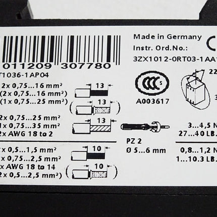 Siemens 3RT1036-1AP04 Leistungsschütz - Maranos.de