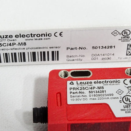 Leuze electronic Reflex-Lichtschranke PRK 25C/4P-M8 50134281 / Neu OVP - Maranos.de