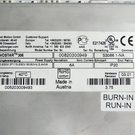 Danaher Servostar 306 S30661-NA 6A