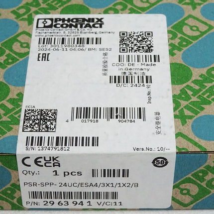 Phoenix Contact 2963941 PSR-SPP- 24UC/ESA4/3X1/1X2/B / Neu OVP versiegelt - Maranos.de