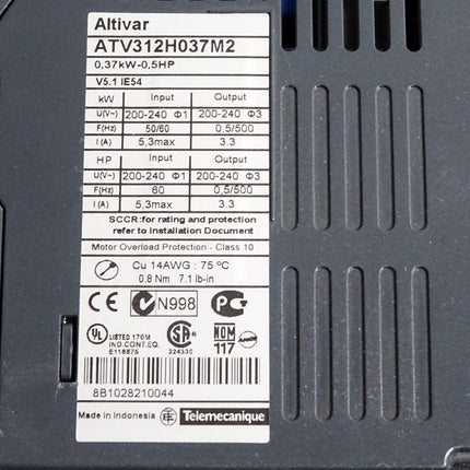 Schneider Electric Altivar ATV312H037M2 0.37kW Frequenzumrichter - Maranos.de