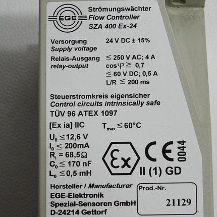 EGE Elektronik Strömungswächter SZA400 Ex-24