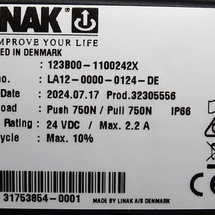 Linak Linearantrieb 123B00-1100242X LA12-0000-0124-DE / Unbenutzt - Maranos.de