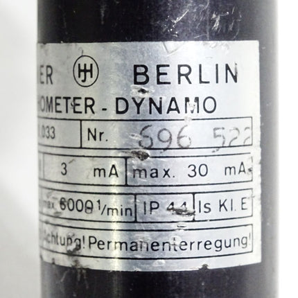 Hübner Tachometer-Dynamo TDP 0,033 1000-6000min-1 - Maranos.de