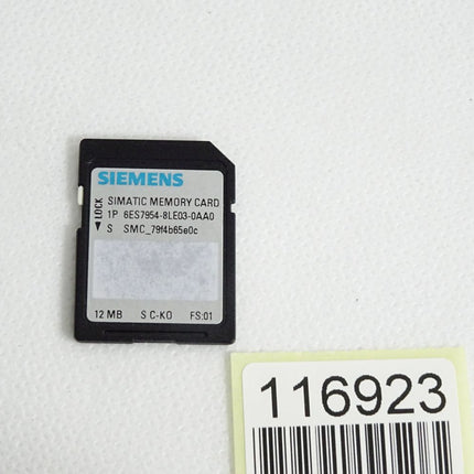 Siemens Simatic Memory Card 12MB 6ES7954-8LE03-0AA0 6ES7 954-8LE03-0AA0