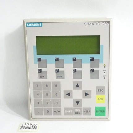Siemens Panel OP7 DP12 6AV3607-1JC30-0AX1 6AV3 607-1JC30-0AX1