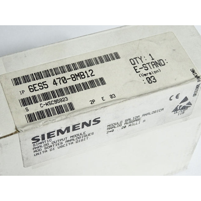 Siemens Analog Output 6ES5470-8MB12 6ES5 470-8MB12 / Neu OVP versiegelt