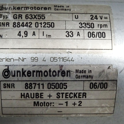 Dunkermotoren GR 63X55 GR63X55 3350rpm SG80 i 38:1 - Maranos.de