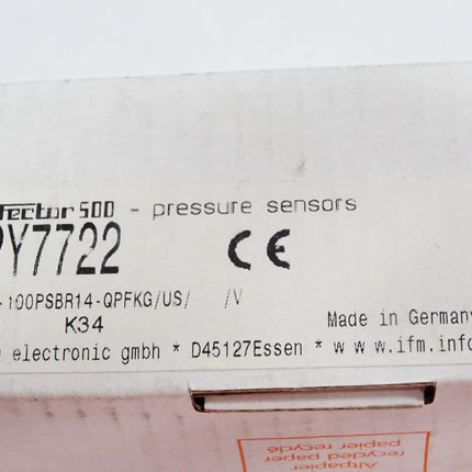 Ifm electronic flow Sensor PY7722 / Neu OVP