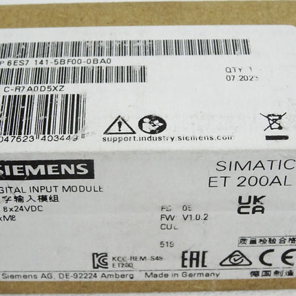 Siemens ET200AL DI 6ES7141-5BF00-0BA0 6ES7 141-5BF00-0BA0 / Neu OVP versiegelt