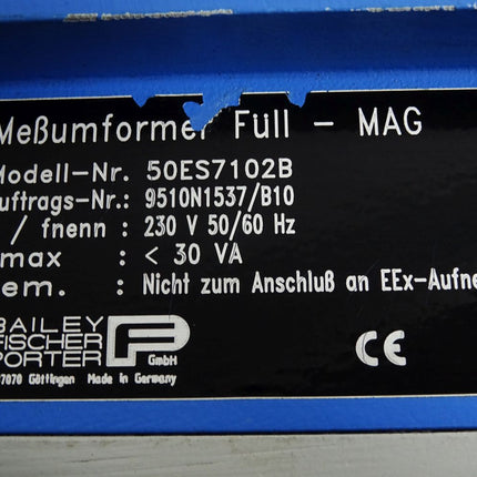 Bailey Fischer & Porter Meßumformer Füll-MAG 50ES7102B - Maranos.de