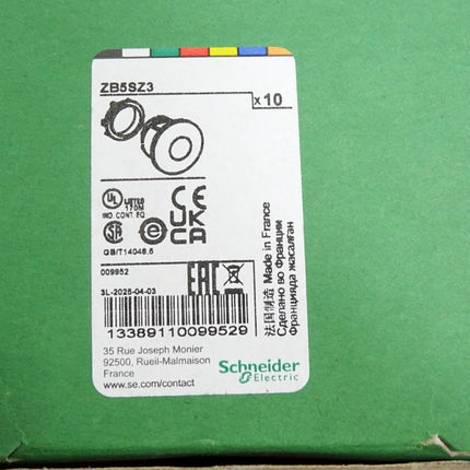 Schneider Electric ZB5SZ3 Blindstopfen Frontelement / Inhalt:10 Stück / Neu OVP
