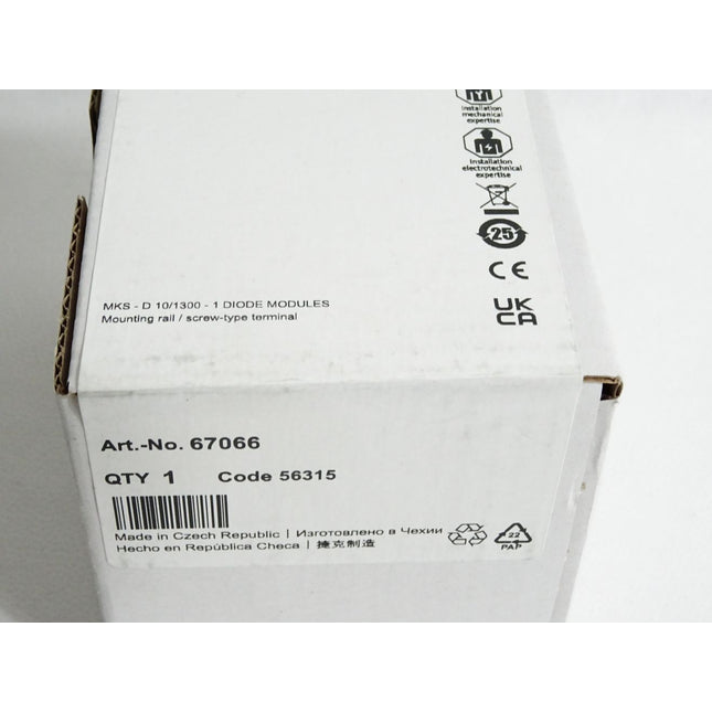 Murr Elektronik 67066 MKS D 10/1300 1 Diodenbaustein / Neu OVP versiegelt