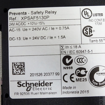 Schneider Electric Preventa Safety Relay XPSAF5130P - Maranos.de