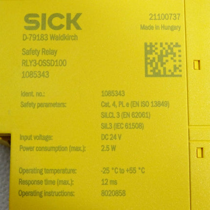 Sick Safety Relay RLY3-OSSD100 1085343 - Maranos.de