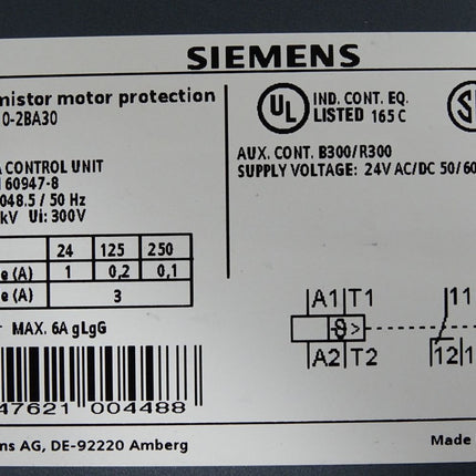 Siemens Thermistor-Motorschutzrelais 3RN2010-2BA30 - Maranos.de