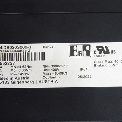 B&R Synchronmotor 8LSA44.DB030S000-3 3000U/min / Neuwertig OVP