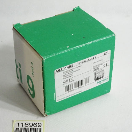 Schneider Electric FI-Schutzschalter A9Z01463 4P 63A 30mA A / Neu OVP
