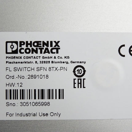 Phoenix Contact 2891018 Ethernet Switch FL SWITCH SFN 8TX-PN - Maranos.de
