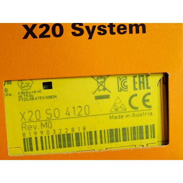 B&R X20SO4120 Rev.M0 X20 SO 4120 4 sichere digitale Ausgänge / Neu OVP
