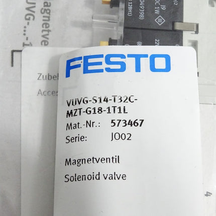 Festo 573467 Magnetventil VUVG-S14-T32C-MZT-G18-1T1L / Neu OVP - Maranos.de