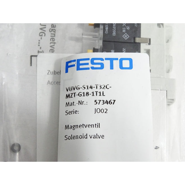 Festo 573467 Magnetventil VUVG-S14-T32C-MZT-G18-1T1L / Neu OVP - Maranos.de