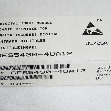 Siemens Digital Input 6ES5430-4UA12 6ES5 430-4UA12 / Neu OVP versiegelt - Maranos.de