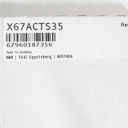 B&R X67 Hutschienenmontageblech X67ACTS35 Rev.C0 / Neu OVP