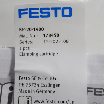 Festo 178458 KP-20-1400 Feststellpatrone / Neu OVP - Maranos.de