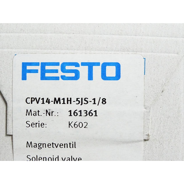 Festo 161361 CPV14-M1H-5JS-1/8 Magnetventil/ Neu OVP - Maranos.de