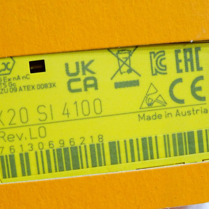 B&R X20SI4100 Rev.L0 4 sichere digitale Eingänge / Neu OVP