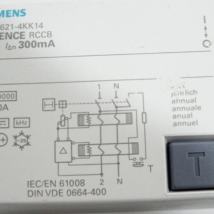 Siemens FI Schalter 5SM3621-4KK14 SIQUENCE RCCB 16A 300mA - Maranos.de