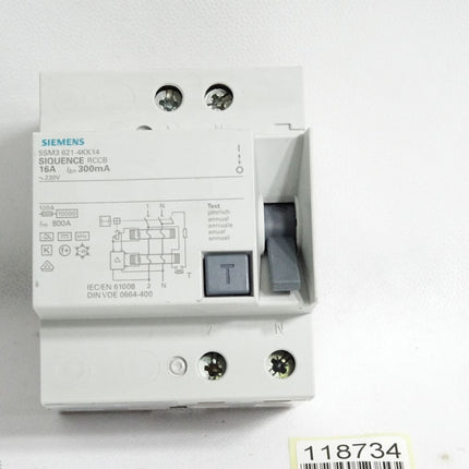 Siemens FI Schalter 5SM3621-4KK14 SIQUENCE RCCB 16A - Gehäuse leicht beschädigt - Maranos.de
