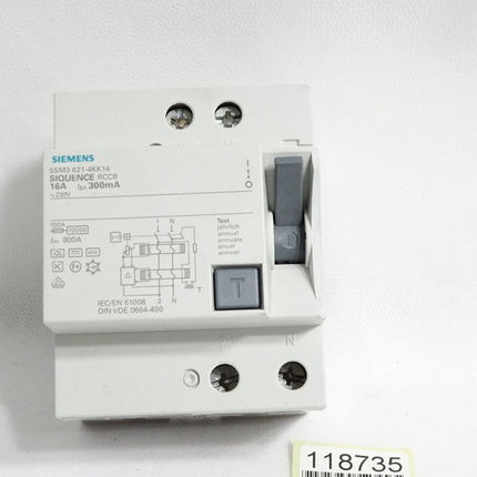 Siemens FI Schalter 5SM3621-4KK14 SIQUENCE RCCB 16A - Gehäuse beschädigt - Maranos.de