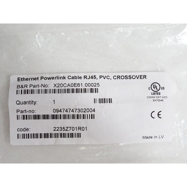 B&R POWERLINK/Ethernet-Verbindungskabel 0,25m X20CA0E61.00025 / Neu OVP