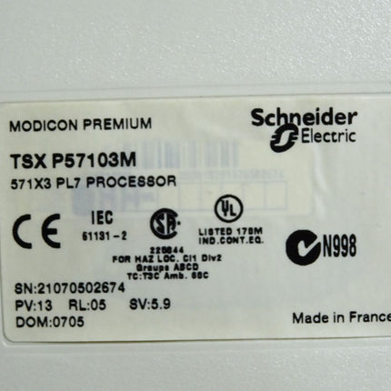Schneider Electric Modicon Premium Prozessormodul TSXP57103M - Maranos.de