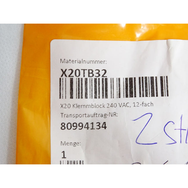 B&R Feldklemme X20TB32 / Inhalt:1 Stück / Neu OVP